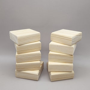2x2&quot; Unfinished Mini Wood Blocks, Mini Wood Tiles, Blank Wood Blocks, Craft Blocks, DYI Wood Crafts, Alphabet Tiles, Decoupage Crafts