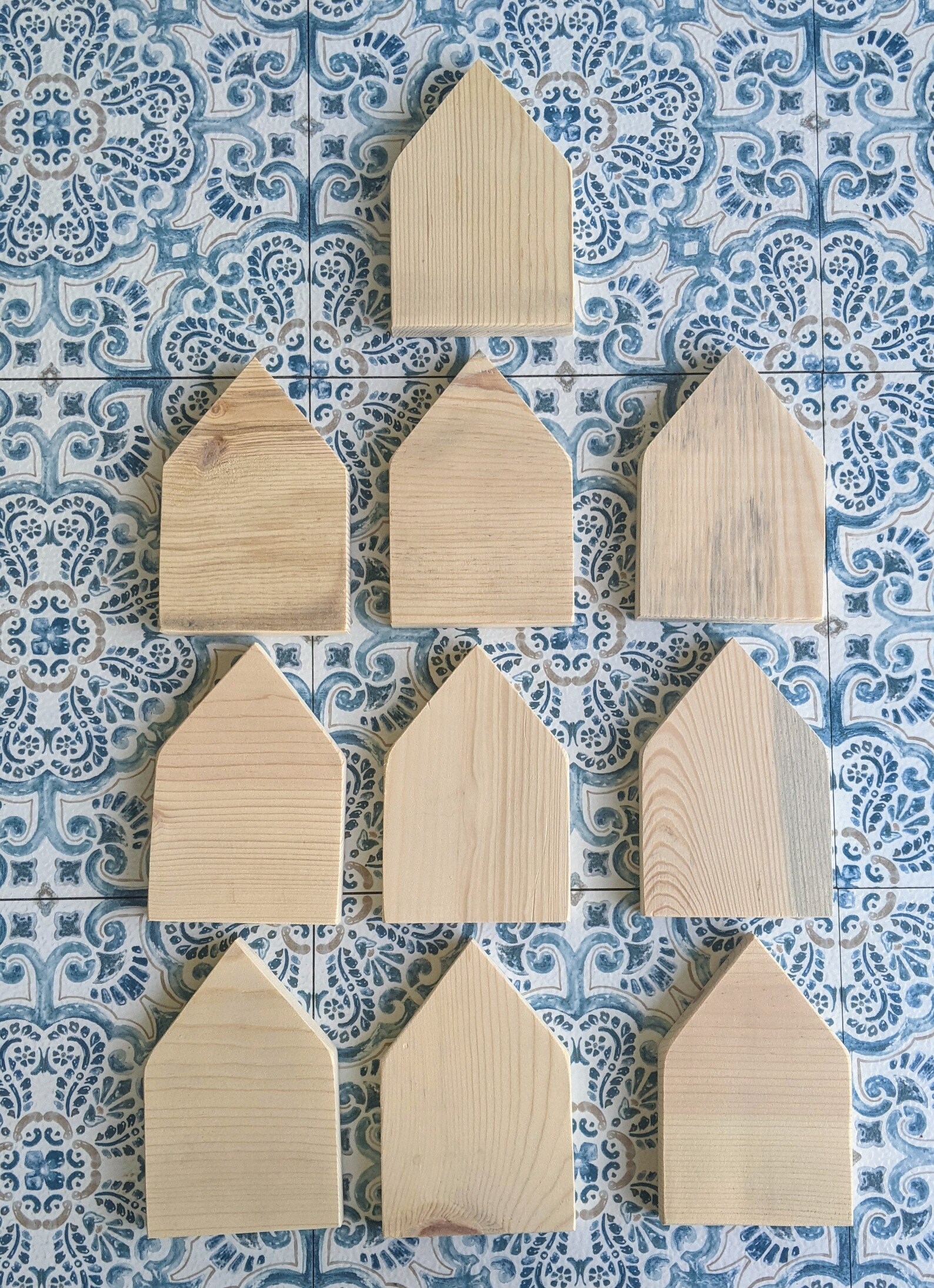 Blank Mini House Shaped Wood Blocks Bulk Unfinished wood Etsy