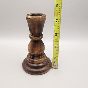 Rustic Wood Candlestick Holders Set of 3: Farmhouse Taper Candle Decor ...