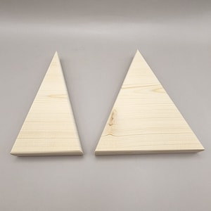 Wood Triangle Crafting Blocks: Mountain Shape Wood, DIY Craft Supplies