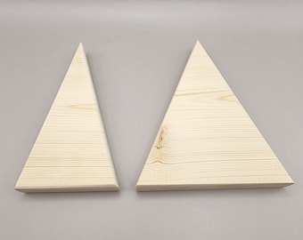 Wood Triangle Crafting Blocks: Mountain Shape Wood, DIY Craft Supplies
