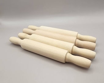 Mini Wood Rolling Pins 7&quot; Long: DIY Tiered Tray Crafts, Set of 4