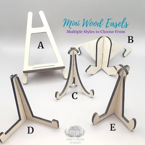 Mini Easel, Small Sign Stand, Tiered Tray Sign Easel, Wedding Table Number Holder, Mini Canvas Holder, Picture Easel, Wood Mini Easel