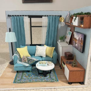 Completed Miniature Living Room Box