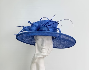 Royal Blue Cobalt Blue Wedding Occasion Hat          AH1