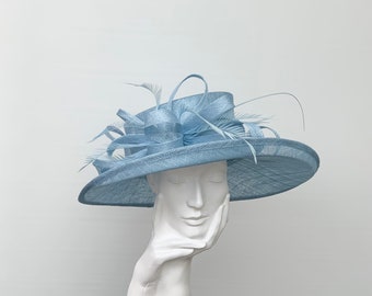 Pale Blue Wedding Occasion Hat          AH1