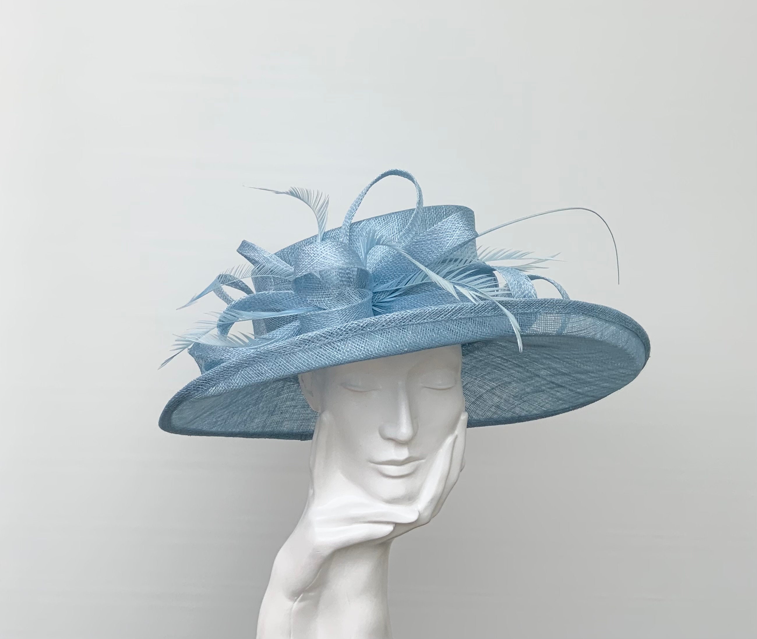 Pale blue occasion hats hotsell