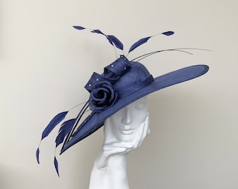 Twilight Blue Dark Blue Very Large Wedding Hatinator Hat