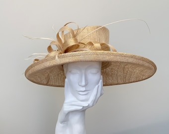 Metallic Gold Wedding Occasion Hat