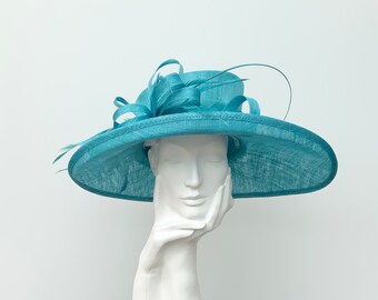 Turquoise Wedding Occasion Hat          AH1