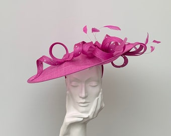 Magenta Pink Wedding Hatinator Hat.    J36