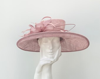 Dusky Pink Wedding Occasion Hat