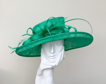 Bright Green Wedding Occasion Hat