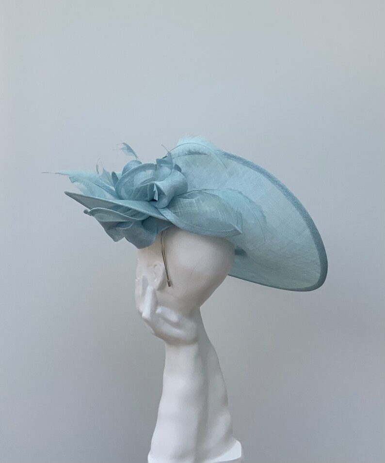 Pale Blue Large Wedding Hatinator Hat imagem 4