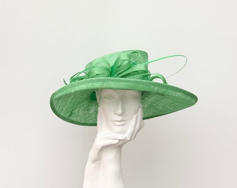 Spring Green Wedding Occasion Hat             AH1
