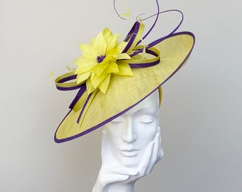 Yellow and Purple Wedding Hatinator Hat     J25