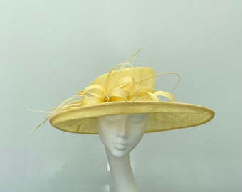Yellow Wedding Occasion Hat