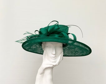 Emerald Green Dark Green Wedding Occasion Hat