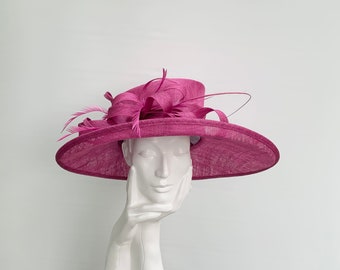 Damson Purple / Plum Wedding Occasion Hat