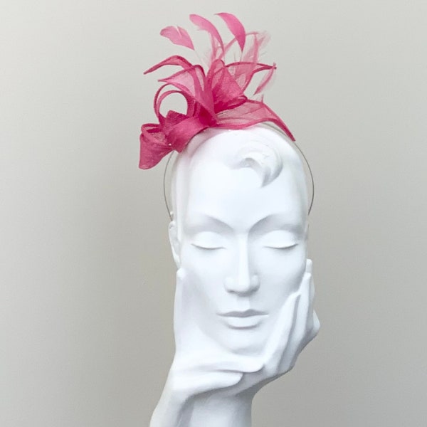 Pale Cerise Pink Small Fascinator