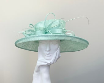 Pastel Mint Green Wedding Occasion Hat