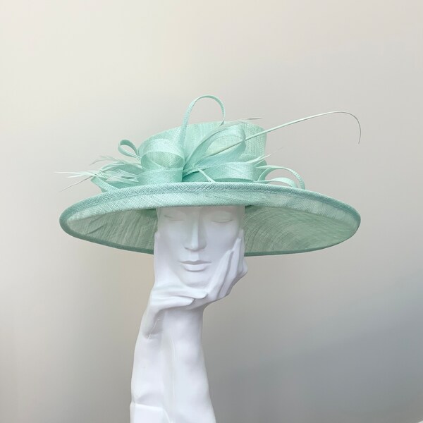 Pastel Mint Green Wedding Occasion Hat