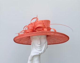 Orange Wedding Occasion Hat          AH1