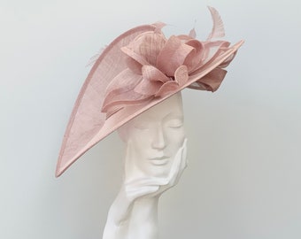 Blush Pink Dusky Pink Wedding Hatinator Hat