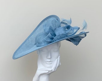 Sky Blue Mid Blue Large Wedding Hatinator Hat