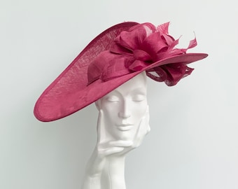 Burgundy Red Large Wedding Occasion Hatinator Hat.            WD5