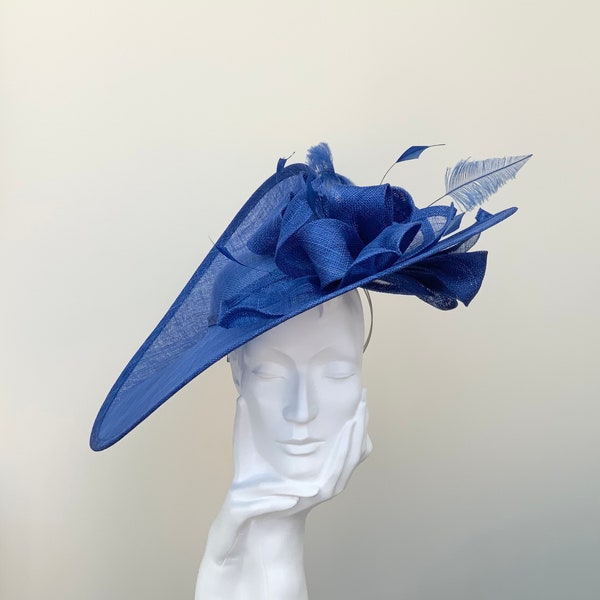 Cobalt Blue Royal Blue Large Wedding Hatinator Hat