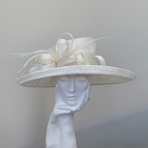 Pale cream wedding hat