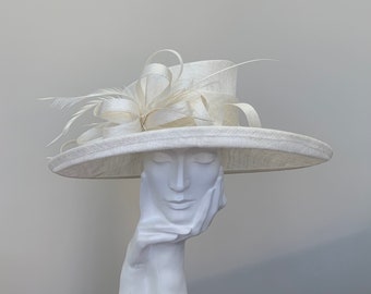 Light Cream Wedding Occasion Hat          AH1