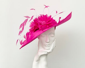 Cerise Pink Hot Pink Rosanna Large Wedding Hatinator Hat