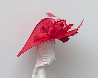 Poppy Red Large Wedding Hatinator Hat