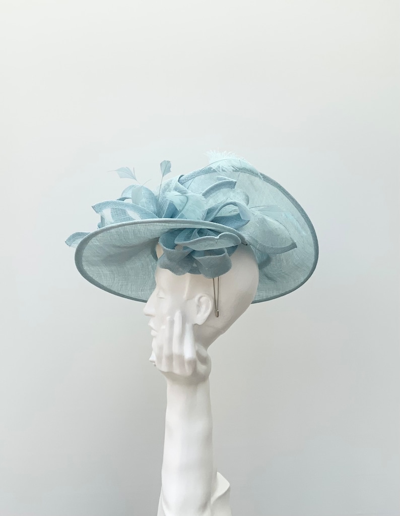 Pale Blue Large Wedding Hatinator Hat imagem 3