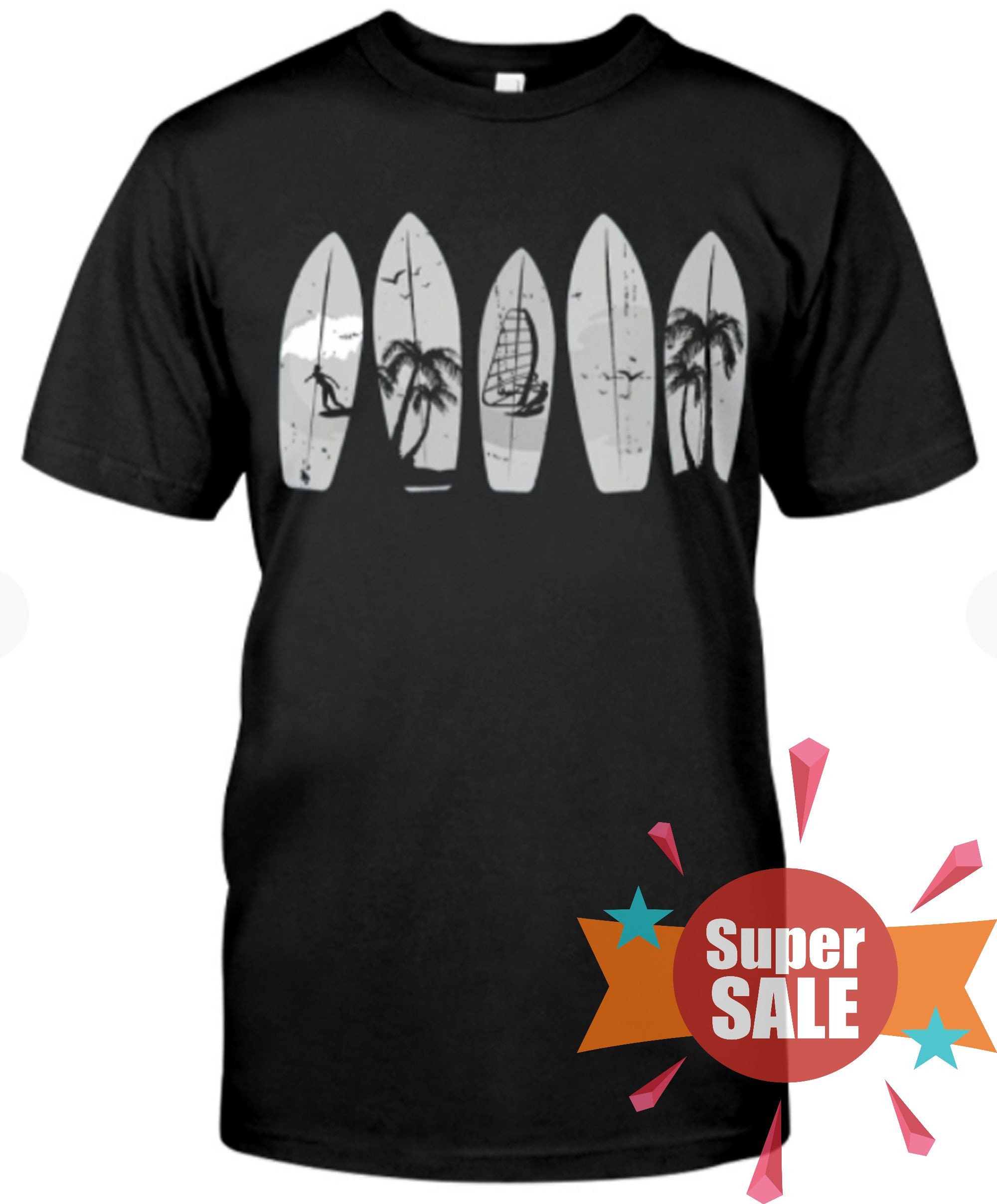 Retro Surf T Shirts
 Surfers Surfing Boards Vintage Art Classic T Shirt
