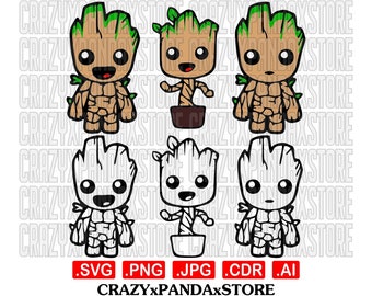 Download Baby Groot Svg Etsy