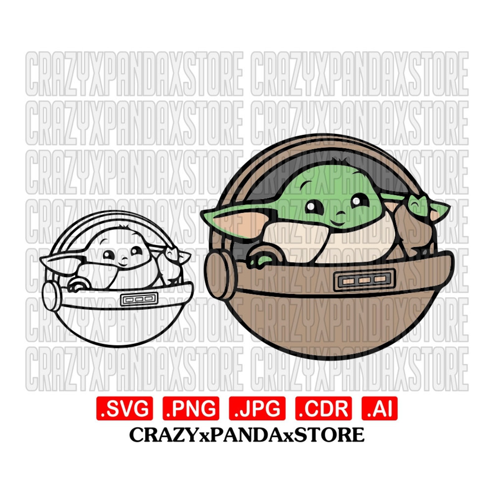 Download Baby yoda svg baby yoda vector | Etsy