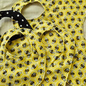 Bees in the Hive Bibs & Burp Cloths, Bib, Burp Cloth, Bees Baby Bib, Bee Hive Baby Bib, Infant Bib, Round Bib, 2-Tone Bib, Toddler Bib, Baby