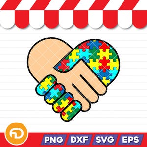 Autism Awareness Svg, Png, Eps, Dxf Digital Download, Autism Heart Svg, Autism Puzzle Heart SVG, Autism Jigsaw Vector, Autism Svg, Heart Png