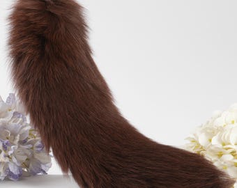 Fox Fur Tail Keychain: 15 inch Tassel Fluffy Backpack Accessory