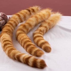 Brown Real Raccoon Tail Raccoon Tail Cosplay Anime Cute Animal Furry Raccoon Tail anime cosplay