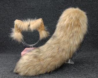 Handmade Fluffy Fox Ears and Tail Cosplay Set