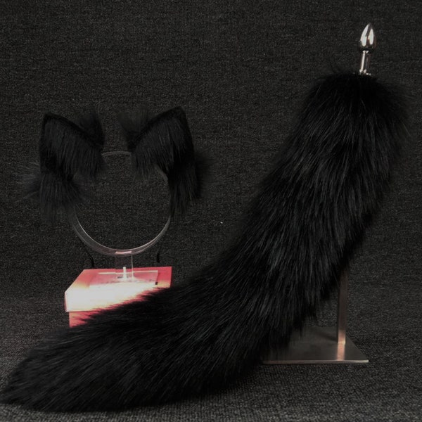 Handmade Fox Ears Animal Ear and tail COSPLAY Plush Hair Simulation fox Ears and tails Customized fox Ears Halloween Gifts