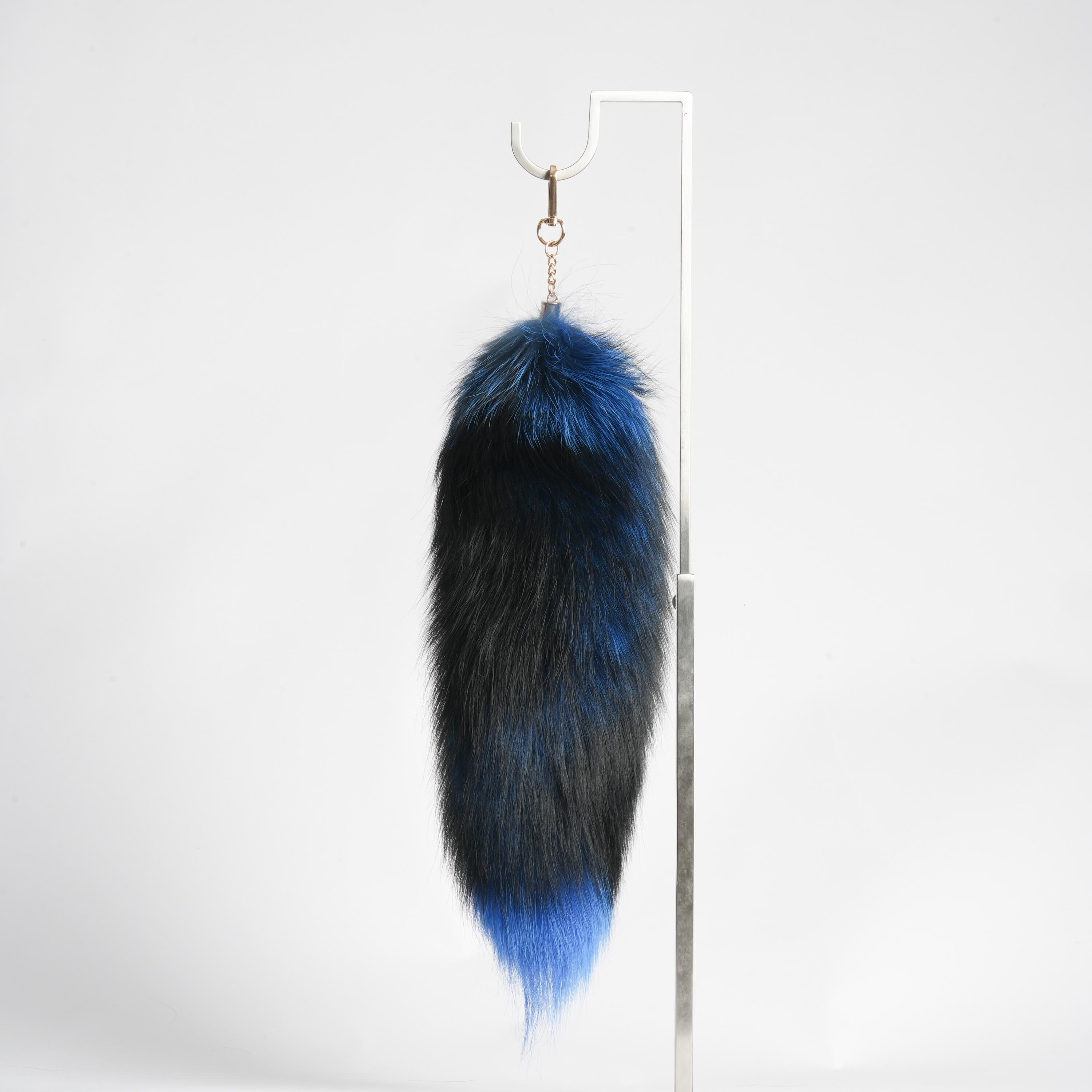 Keychain Fluffy Fox Fur Tail: Handmade Handbag Accessory (15 Inch) - Etsy