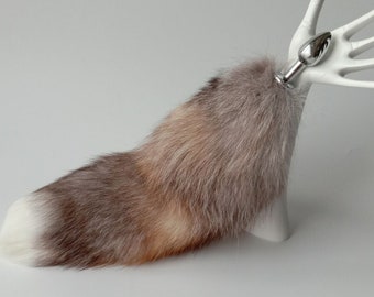 Brown Real Fox Tail Fox Tail Cosplay Anime Sexy Cute Animal Furry Mature Fox Tail Butt Plug