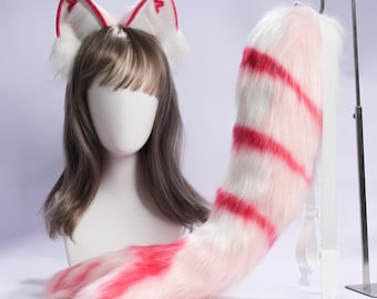 Faux Fur Whale Tail & Ears Set: Handmade Cosplay Costume