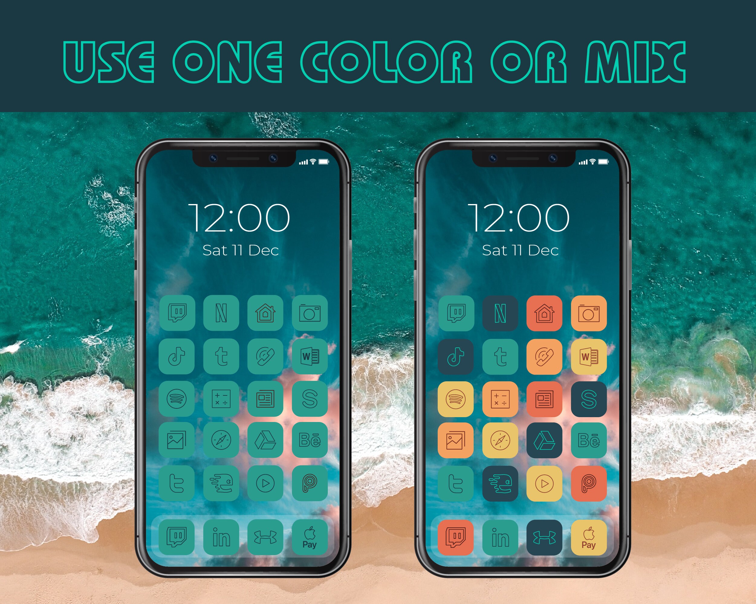 Modern color 950 high resolution iOS icons and widgets pack | Etsy