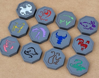 The Twelve Talismans - Jackie Chan Adventures Zodiac - magnetized